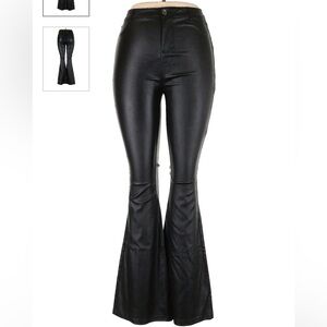 Daisy: Faux Leather Flare Pants